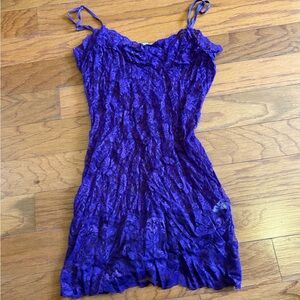 Purple lace camisole rave top see through